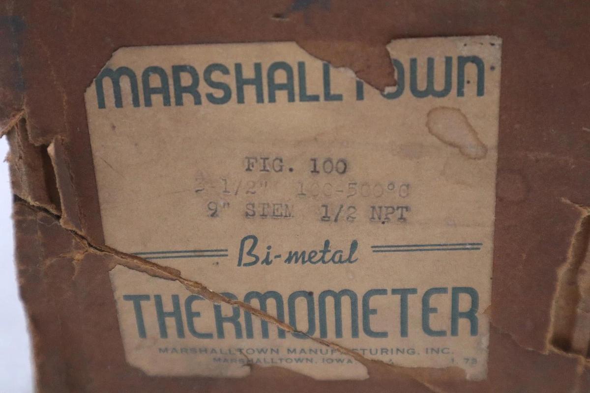 NEW OPEN BOX Marshall Town 3-1/2" Diameter Thermometer 100 to 500°C STK 5652CC