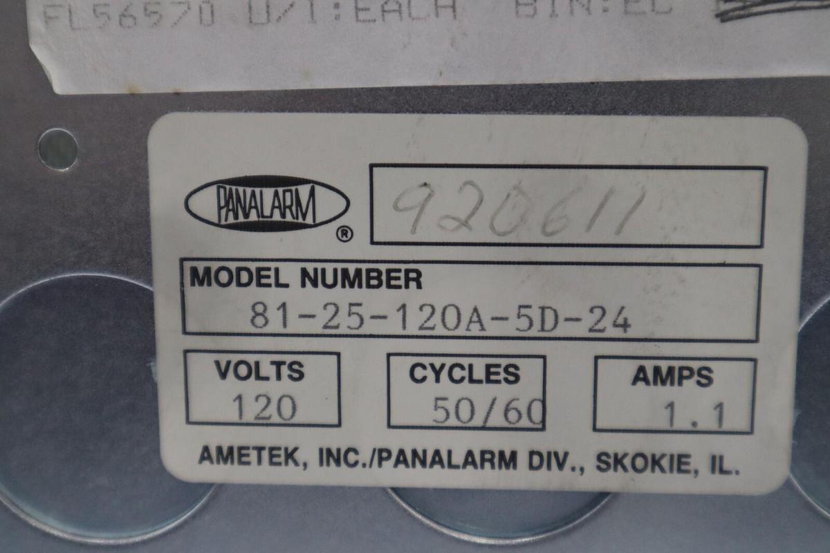 Used Panelarm 81-25-120A-5D-24 POWER CONTROL UNIT 120V 50/60HZ STOCK G279