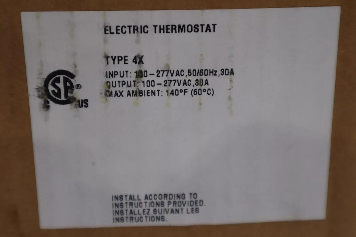 NVENT RAYCHEM JBS-100-ECW-A 100-277VAC 30A ELECTRIC THERMOSTAT NEW STOCK 5928
