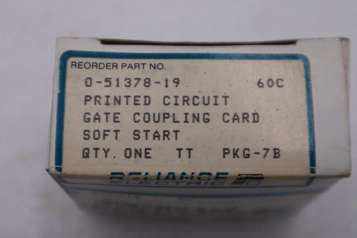 Used NEW OPEN BOX RELIANCE ELECTRIC 0-51378-19 CIRCUIT COUPLING CARD 05137819 --G895A