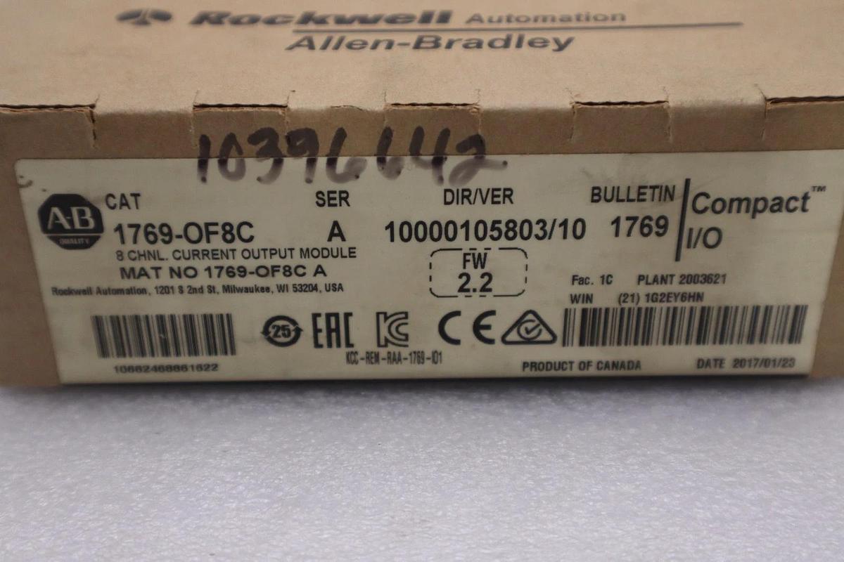 Used NEW AB Allen Bradley Analog Output Module 1769-OF8C   Ser A   STOCK GF841