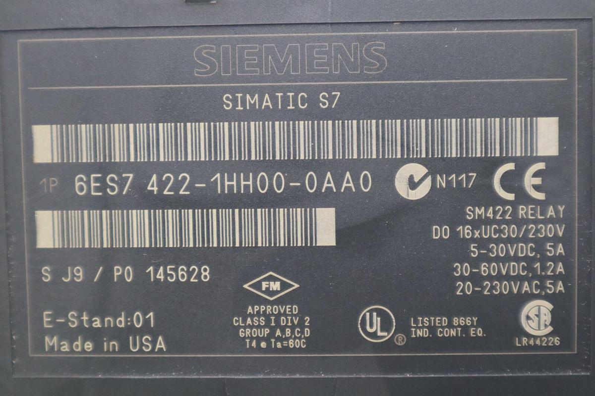 Used SIEMENS SIMATIC S7 6ES7 422-1HH00-0AA0 DIGITAL OUTPUT MODULE STOCK B-1255