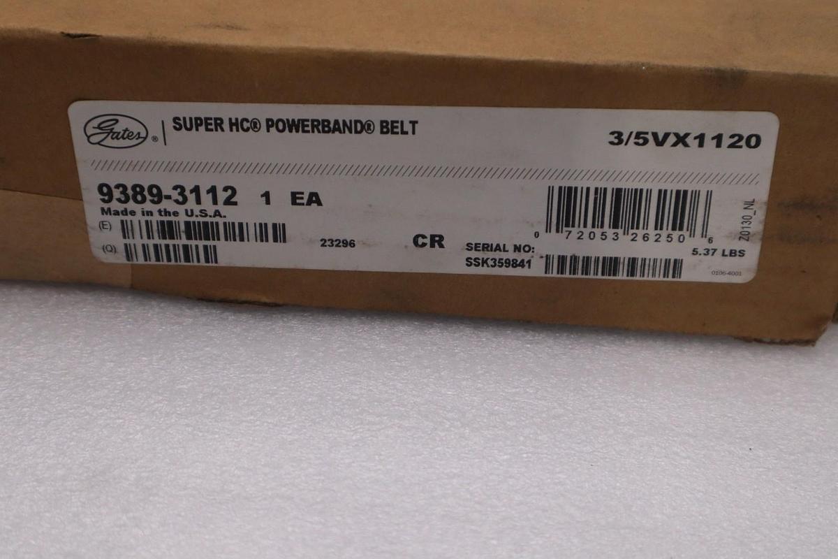 Gates 9389-3112 Super HC Powerband Belt / Banded V-Belt 3/5VX1120 - STOCK K4037