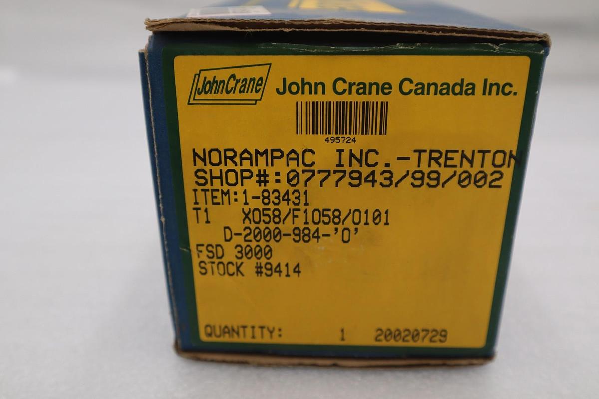 Used JOHN CRANE FSD3000 SEAL STOCK #2249B