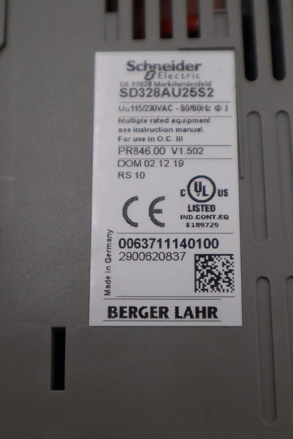 Used Berger Lahr SD328AU25S2 Driver STOCK B-680