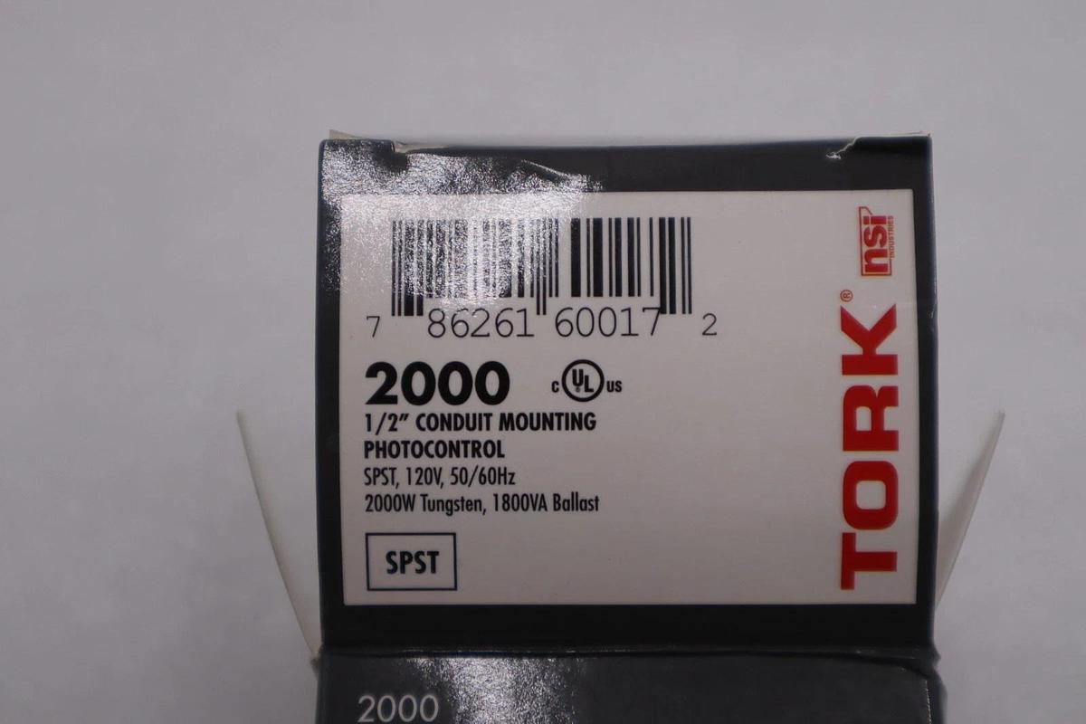 Used Tork 2000 1/2" Conduit Mounting Photocontrol NEW OPEN BOX STK G890A