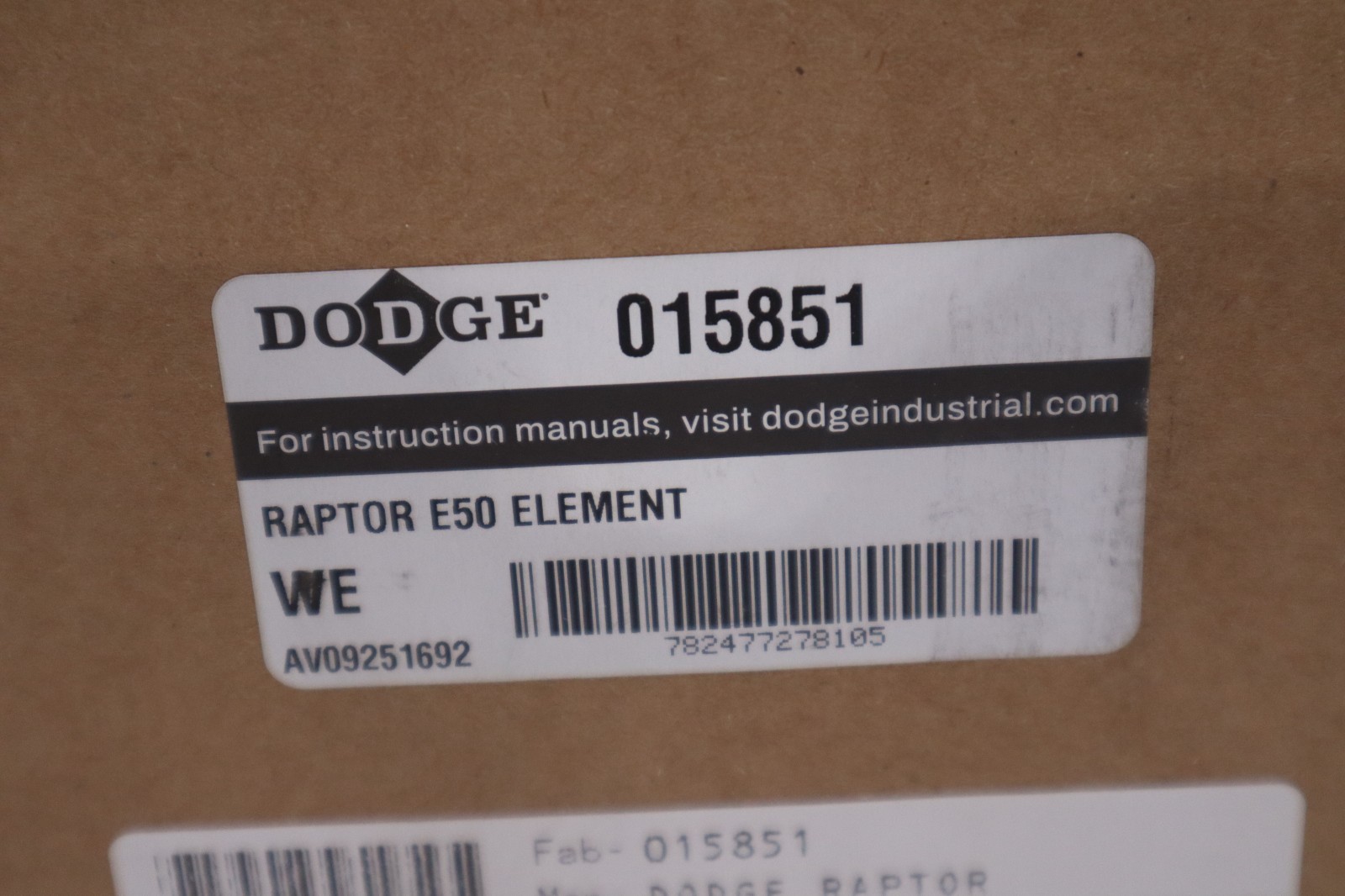 DODGE RAPTOR E50 ELEMENT 015851 - NEW IN BOX - STOCK SGF112