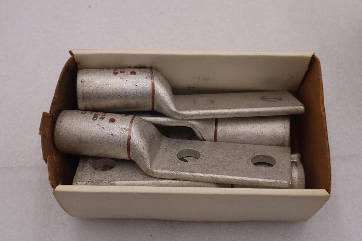 Used 6 NIB THOMAS & BETTS 54484 PRESSURE TERMINAL CONNECTOR LUG STOCK L-784
