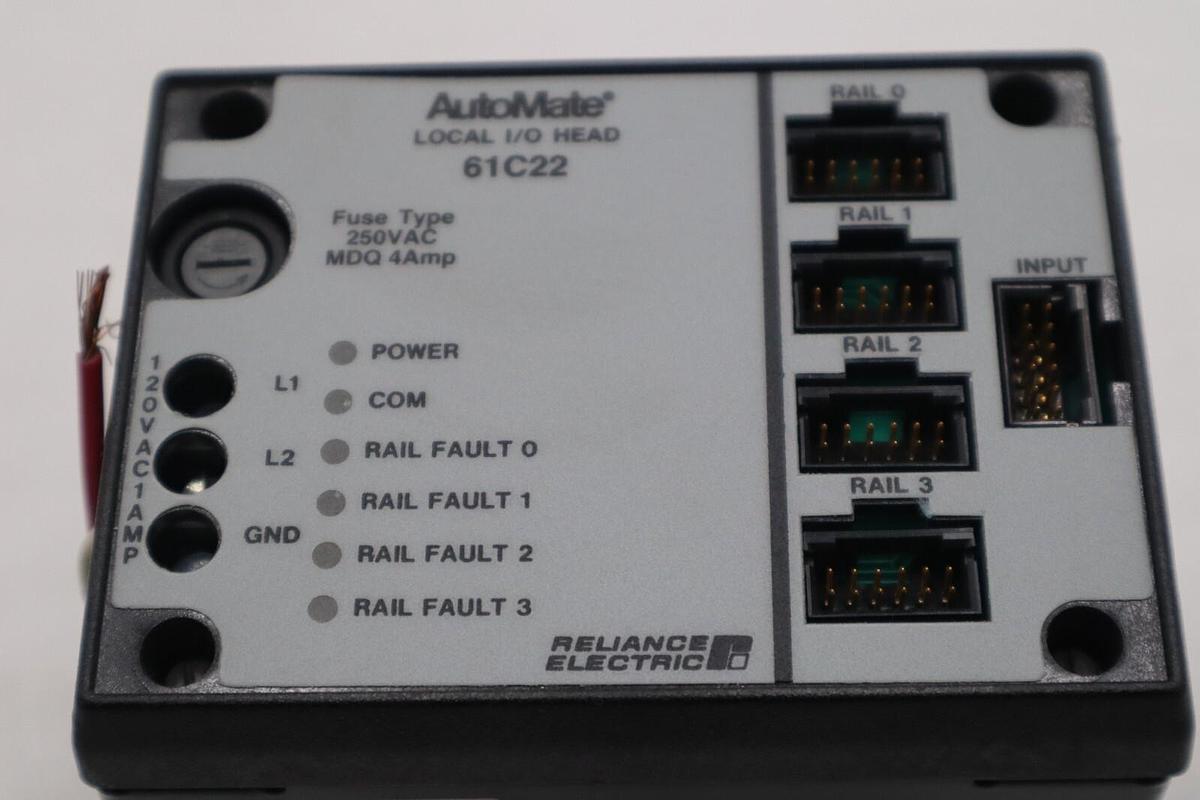 Used Reliance Electric AutoMate Local I/O Head 61C22B Manual J-3671 120vac STK 5508