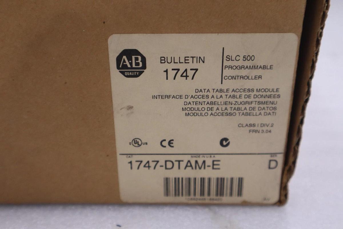 Used ALLEN BRADLEY 1747-DTAM-E SER. D F/W 3.04 - NEW IN BOX - STOCK 5237CC