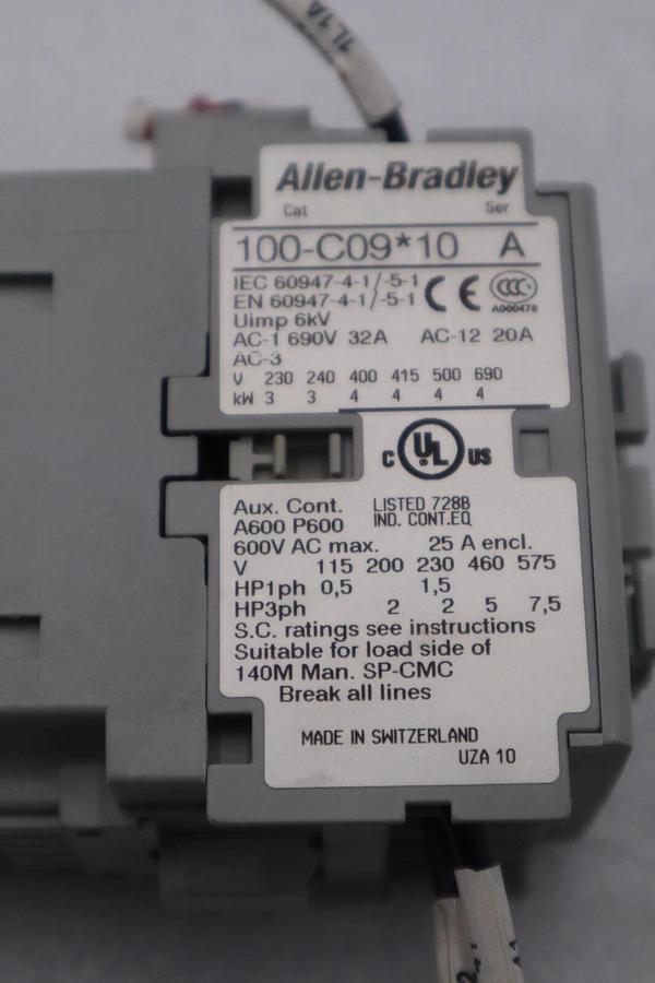 Used Allen-Bradley 100-C09*10 Series A CONTACTOR STOCK L-467C