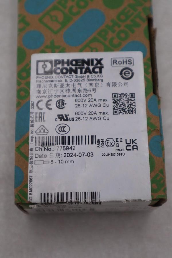 NEW 50 Pack Phoenix Contact D-32825 Terminal Block 600V 30A STK GF555A