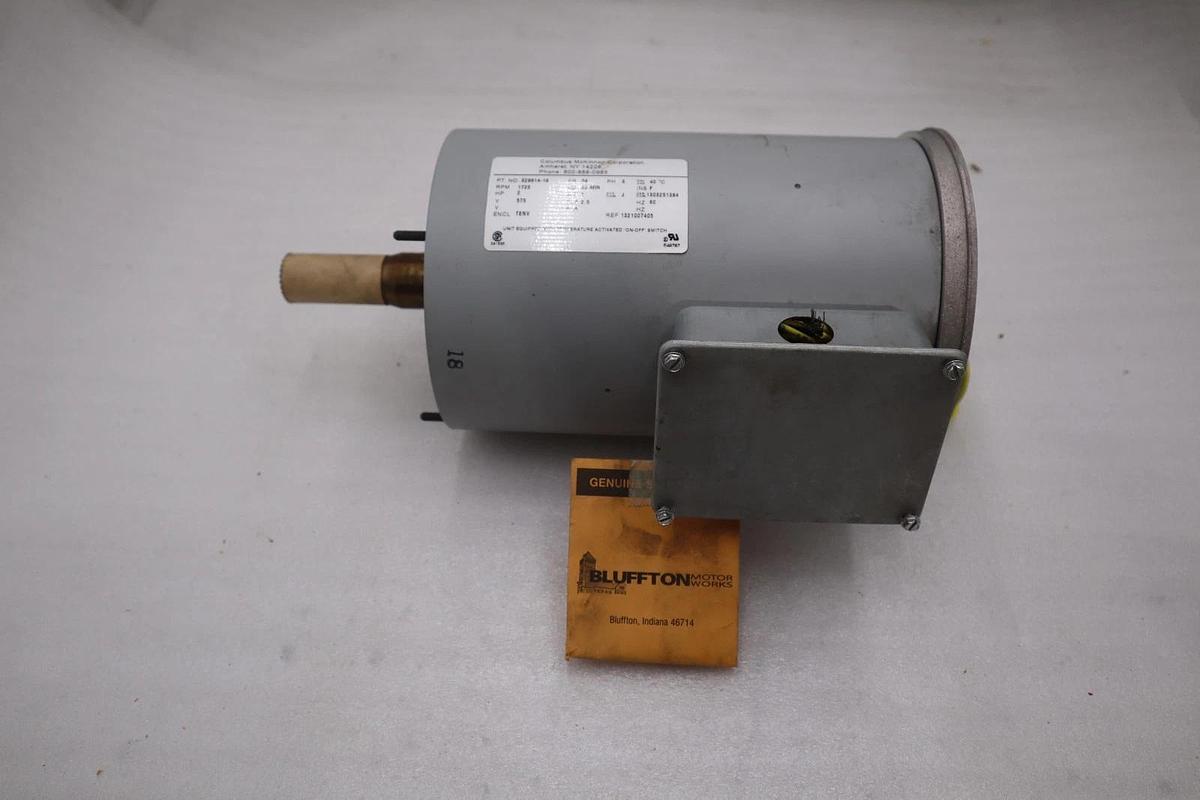 BLUFFTON 2HP 1725RPM 575V 60 HZ PUMP MOTOR - STOCK HP187