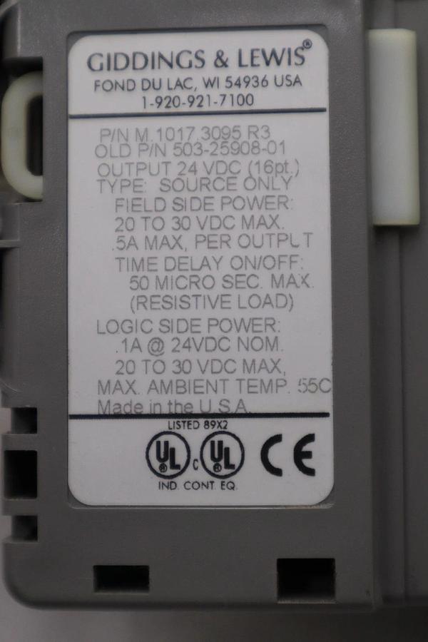 Used GIDDINGS & LEWIS DANAHER MOTION M.1017.3095 R3 / M10173095 R3 MODULE #6005