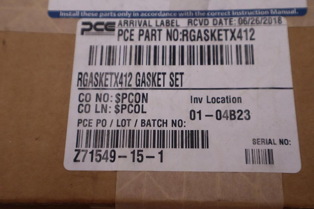 Used FISHER EMERSON RGASKETX412 GASKET SET STOCK #129A
