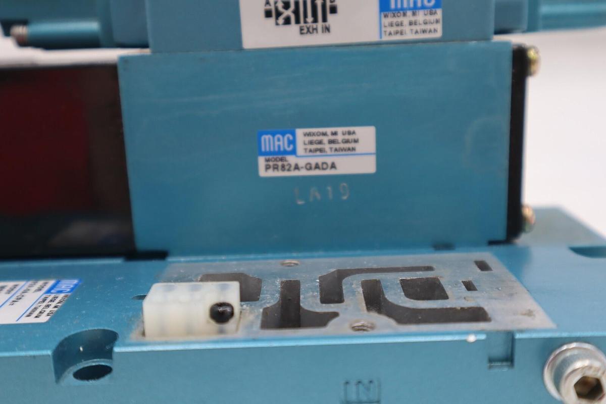 Used MAC 82A-0A-CPA VALVE TM-DDAJ-1DK PR82A-GADA VAC TO A50 PSI STOCK #323-A