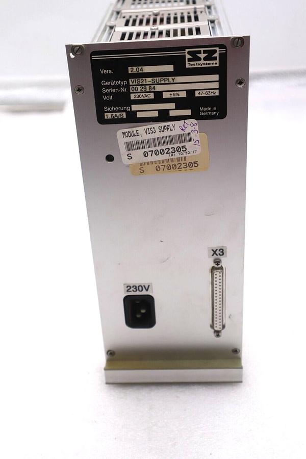 Used SZ TESTSSYSTEME VIS21-SUPPLY POWER SUPPLY S/N 0029 44 STOCK #2760