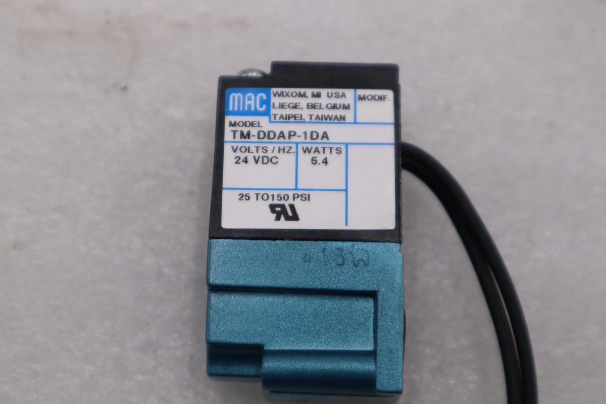 Used Mac TM-DDAP-1DA Valve 24VDC Solenoid VALVE NEW OPEN BOX STK H1334A
