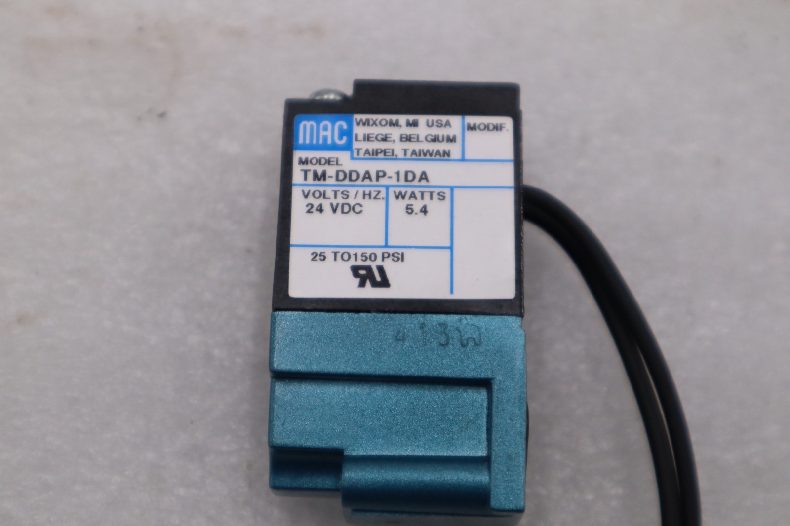 Used Mac TM-DDAP-1DA Valve 24VDC Solenoid VALVE NEW OPEN BOX STK H1334A