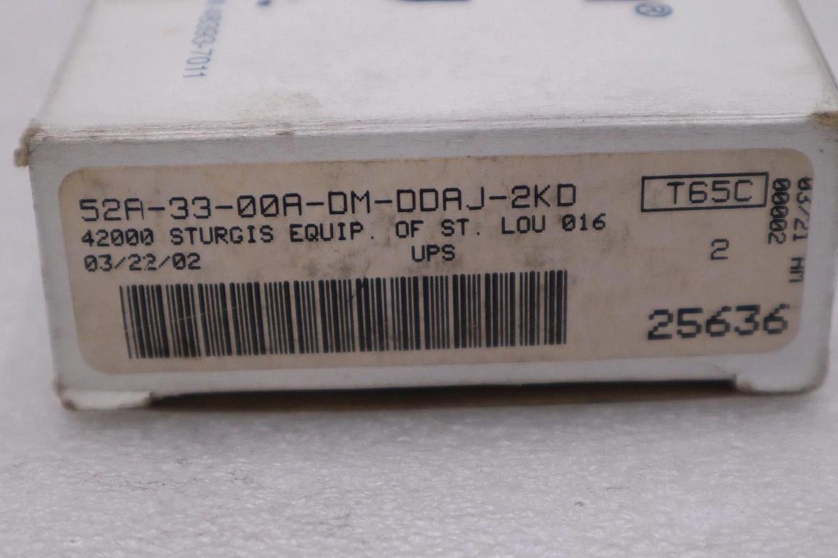 Used NEW MAC VALVES 52A-33-00A-DM-DDAJ-2KD 3/2-way Normally Open H767A