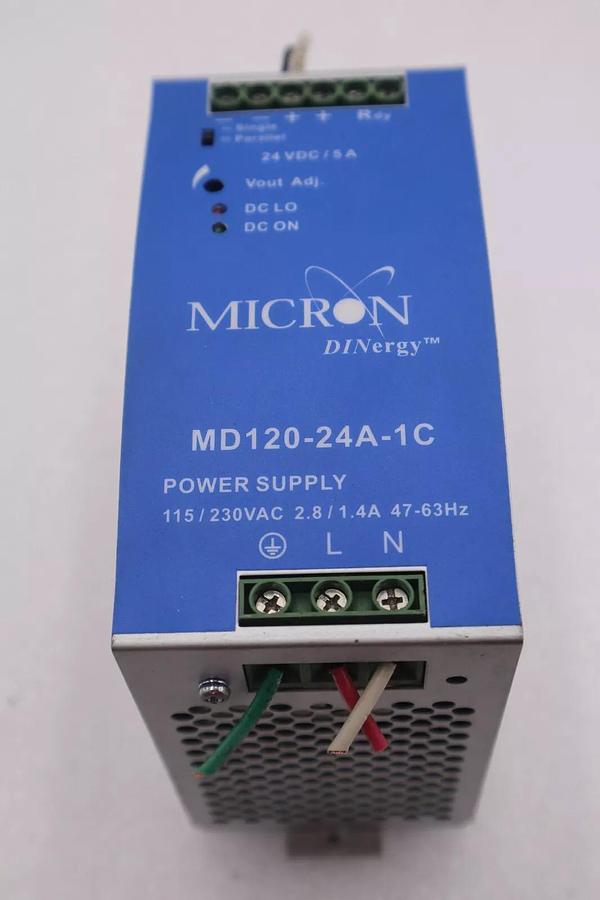 Used Micron Industries MD120-24A-1C Power Supply #K-265A