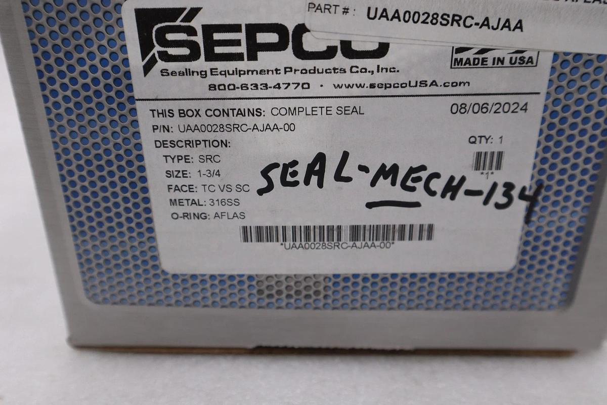 Used Sepco UAA0028SRC-AJAA-00 Cartridge Seal - STOCK GF702