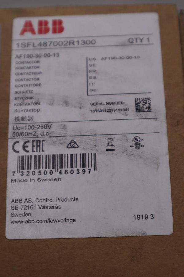 Used ASEA BROWN BOVERI 1SFL487002R1300 / 1SFL487002R1300 (NEW IN BOX) STOCK SGF-217