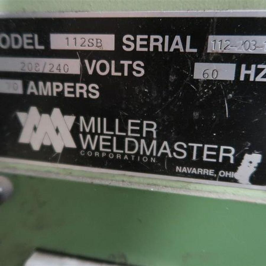 Used 22' MILLER WELDMASTER MODEL 112SB SEAM WELDER