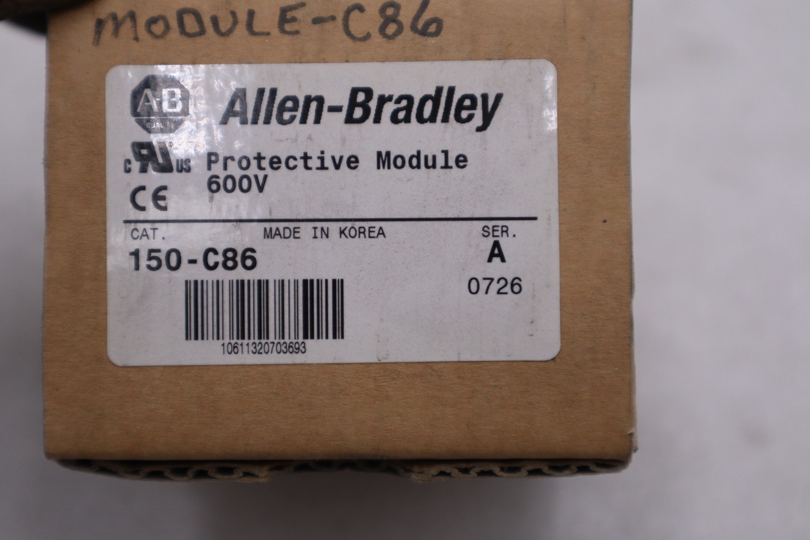 ALLEN BRADLEY 150-C86/ 150C86 ACCESSORY MODULE PROTECTIVE - STOCK GF182A