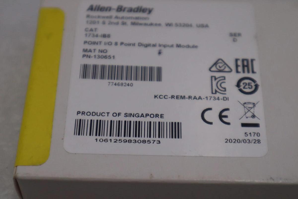 Used New Allen-Bradley 1734-IB8 8 Point Digital Input Module 1734IB8 STOCK G927A