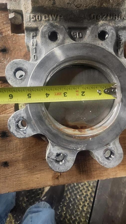 Used DeZURIK PNUEMATIC Gate Valve Size 4 316 Stainless Stock PF209