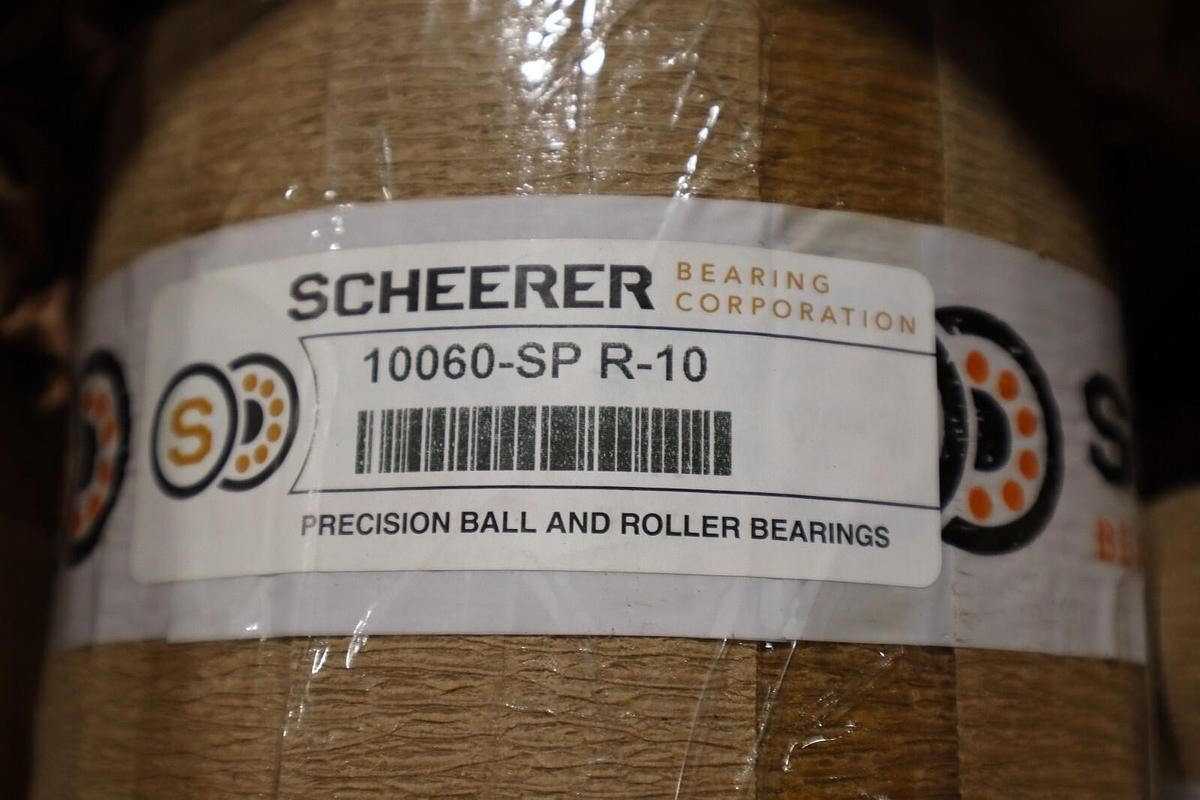 Used NEW OPEN BOX Scheerer Bearing 10060-SP R-10 CYLINDRICAL Precision Ball STK B3020