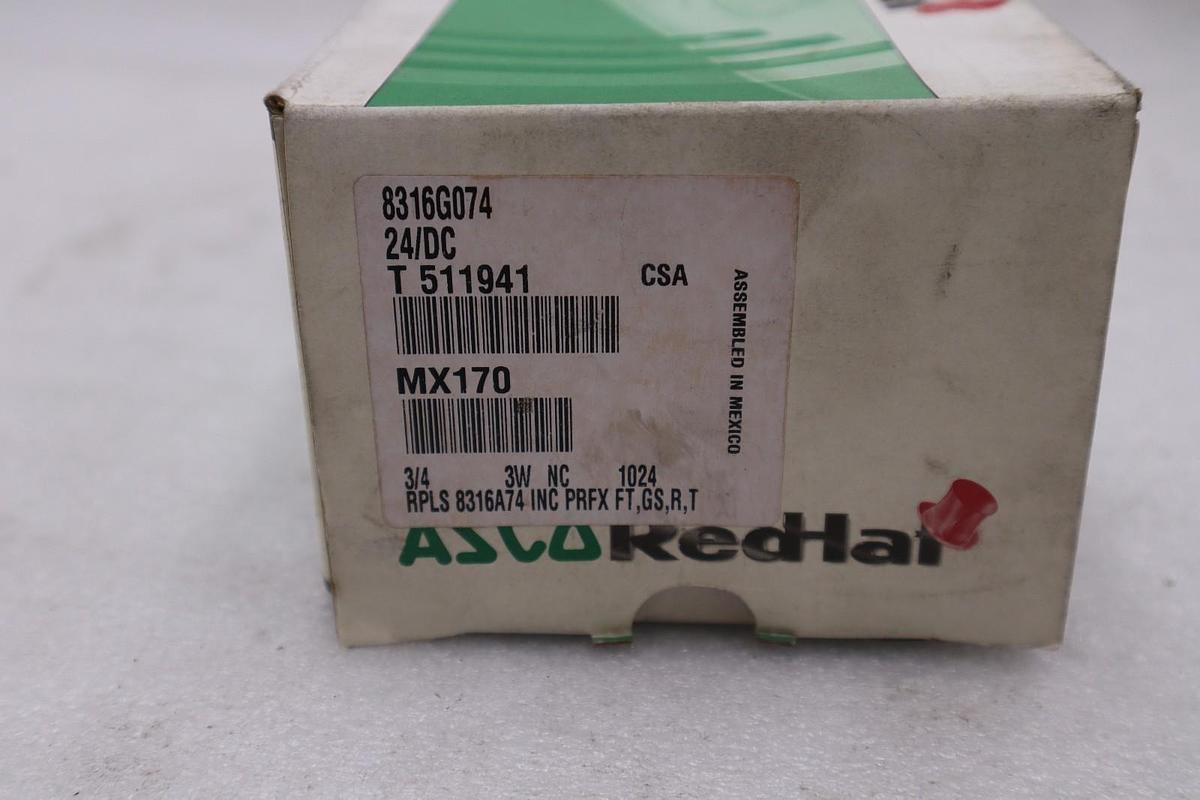 NEW ASCO SOLENOID VALVE 8316G074 STOCK 1399D