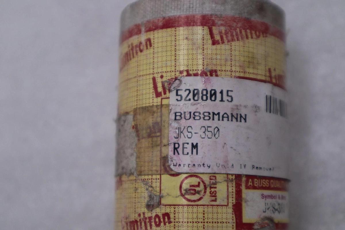 BUSSMANN LIMITRON 350A 600V QUICK-ACTING FUSE JKS-350 - STOCK H1701A