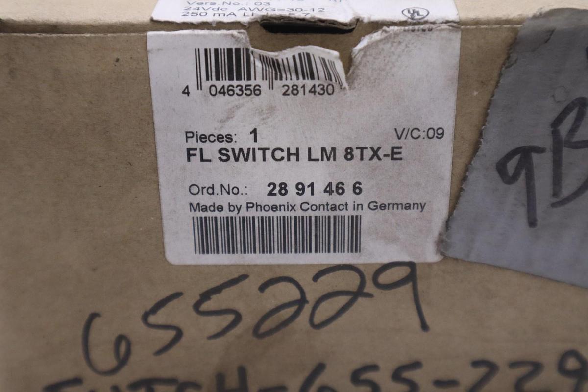Used PHOENIX CONTACT FL SWITCH LM 8TX-E ETHERNET SWITCH - STOCK GF282A