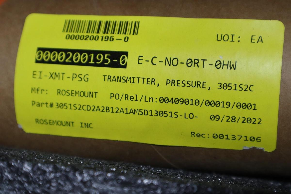 Used Rosemount Pressure Transmitter 1199MNC15AEFW71DA60 / 1199M NEW IN BOX STOCK GS14
