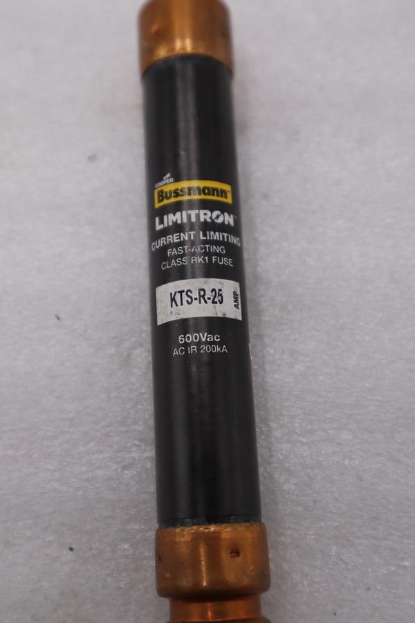 Used LOT OF 3 - BUSSMANN KTS-R-25 25 Amp 600V LIMITRON FAST ACTING FUSE STOCK H603A