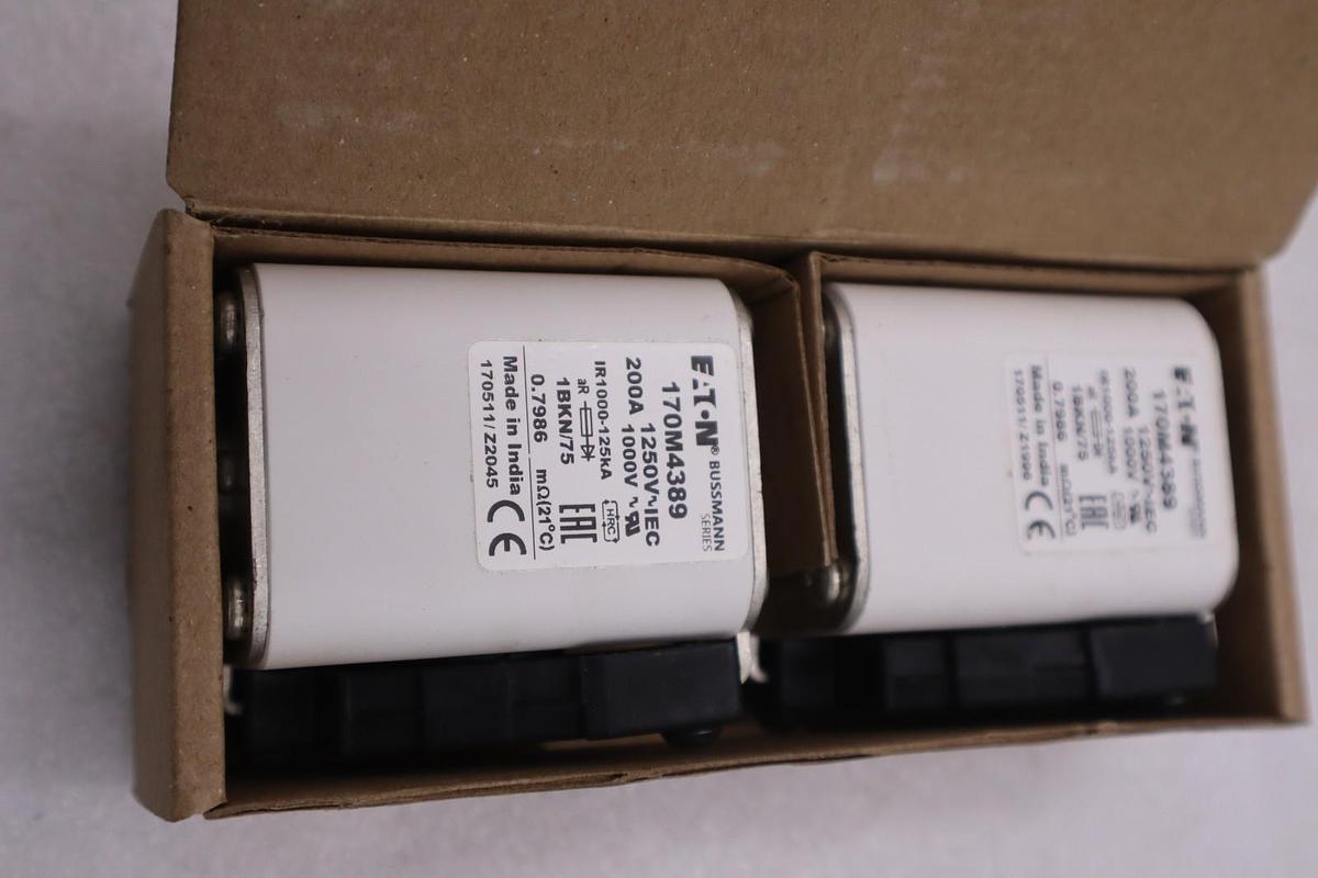 EATON BUSSMANN 170M4389 FUSE 200A 1250V 1BKN/75 AR CU - STOCK GF36A