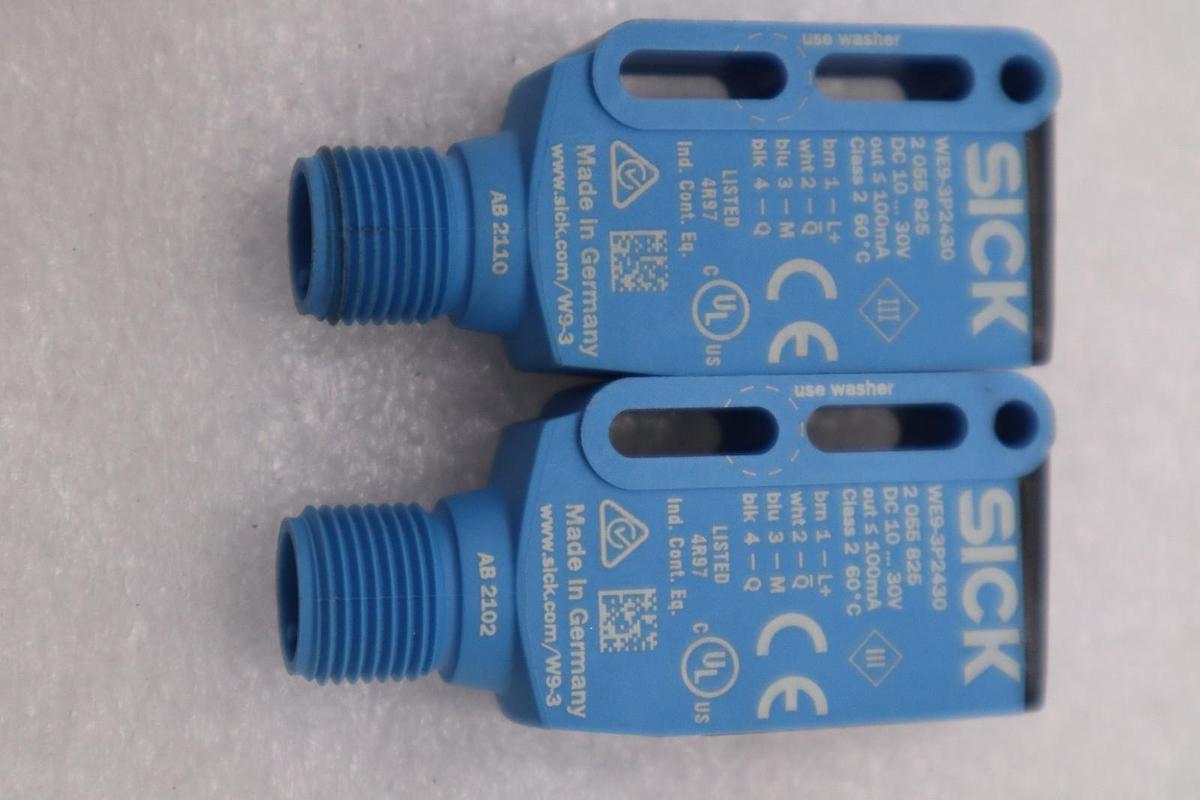 NEW SICK WE9-3P2430 PHOTOELECTRIC SENSOR RECEIVER 0-10 METER SENSING #H765A