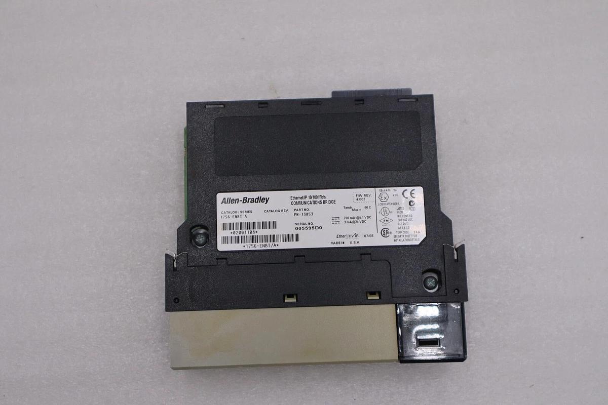 Used Allen Bradley 1756-ENBT Ser. A EtherNet/IP Communications Module STOCK 848C