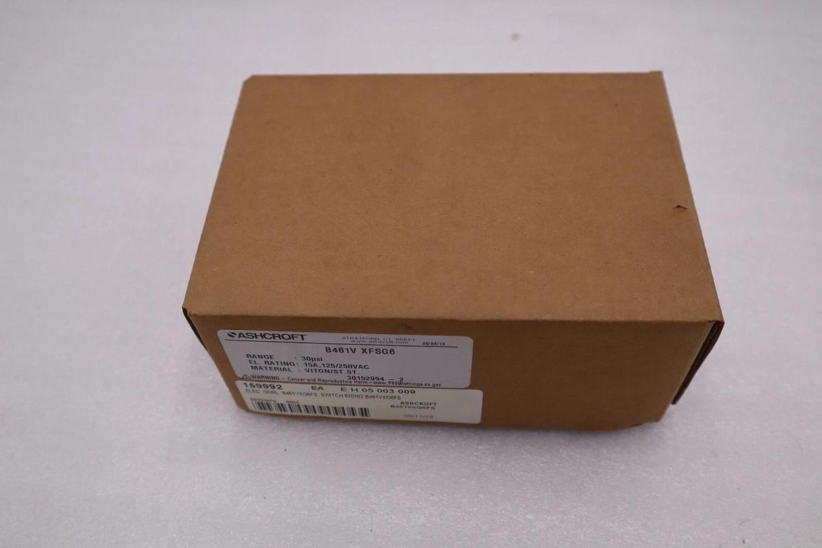 ASHCROFT b461v xfsg6 / b461vxfsg6 30 psi NEW IN BOX STOCK G429A