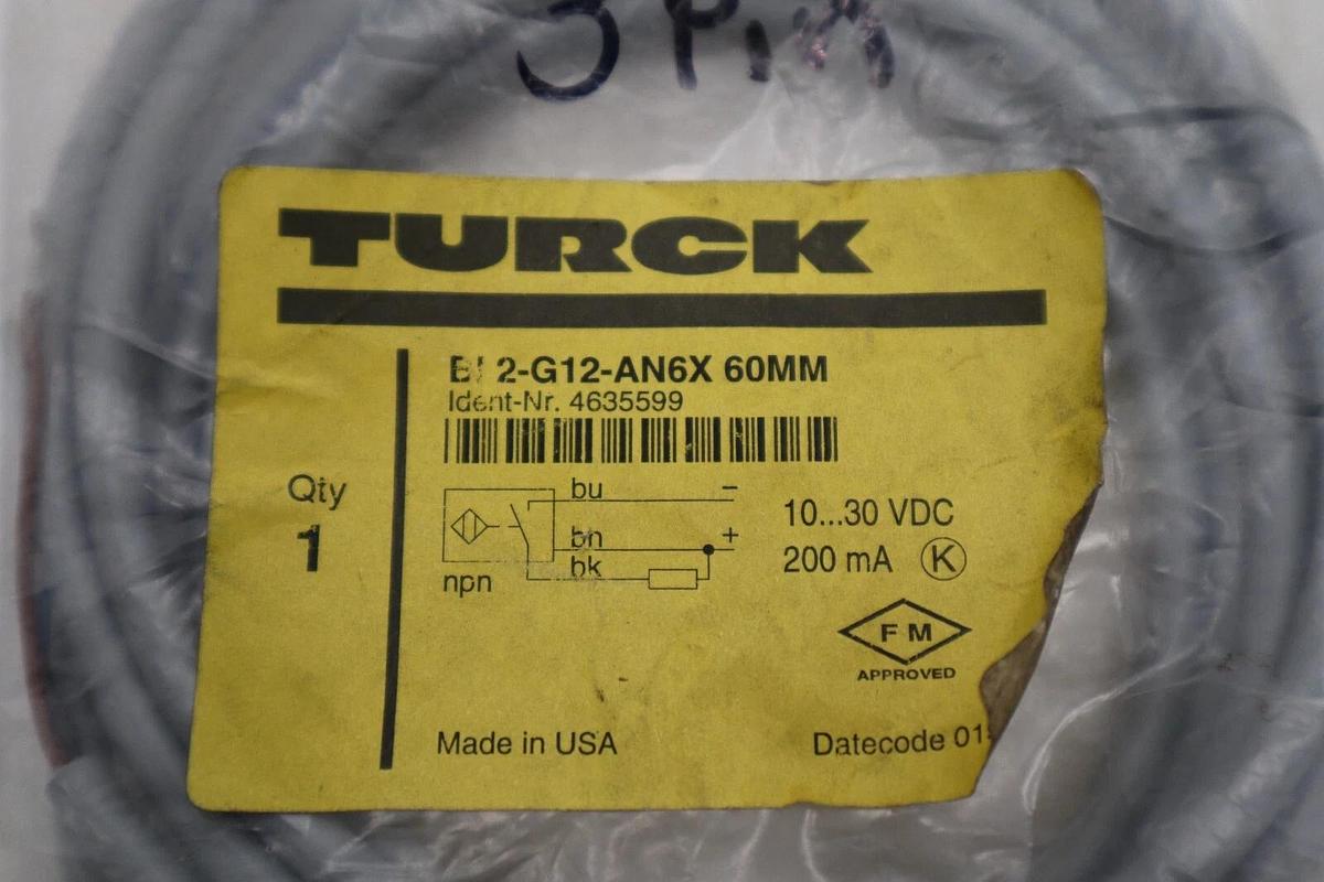 NEW TURCK BI2-G12-AN6X 60MM / BI2G12AN6X60MM STOCK L-384C