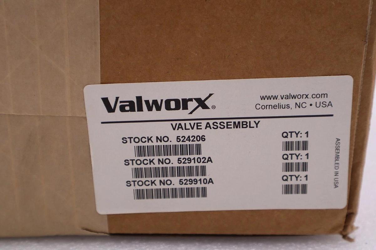 Used VALWORX 530163 AP063 PNEUMATIC ACTUATOR W/ 529102A SOLENOID 529910A VALVE #005-A
