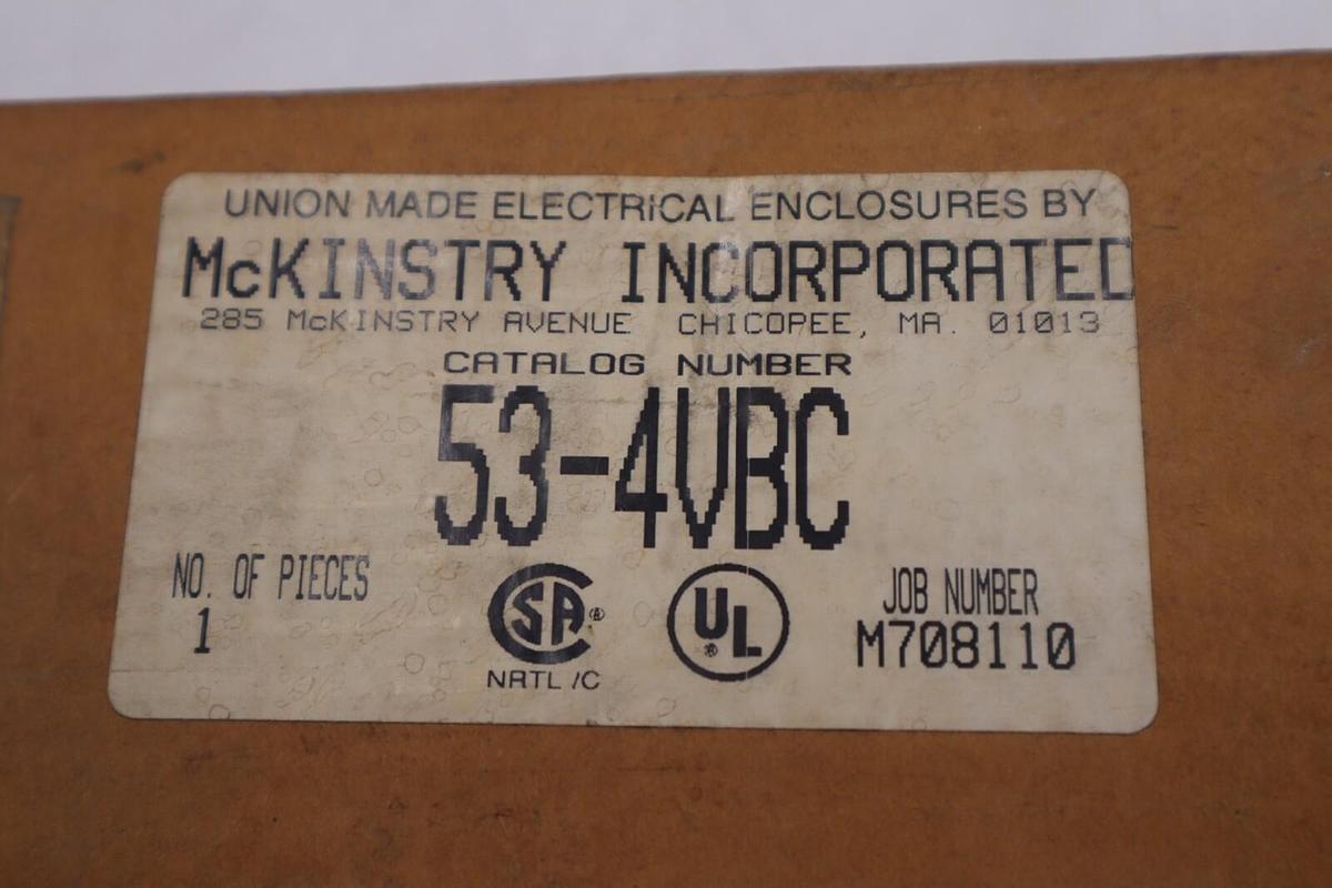 Used McKinstry Cat. No. 53-4VBC Enclosure #K-3055