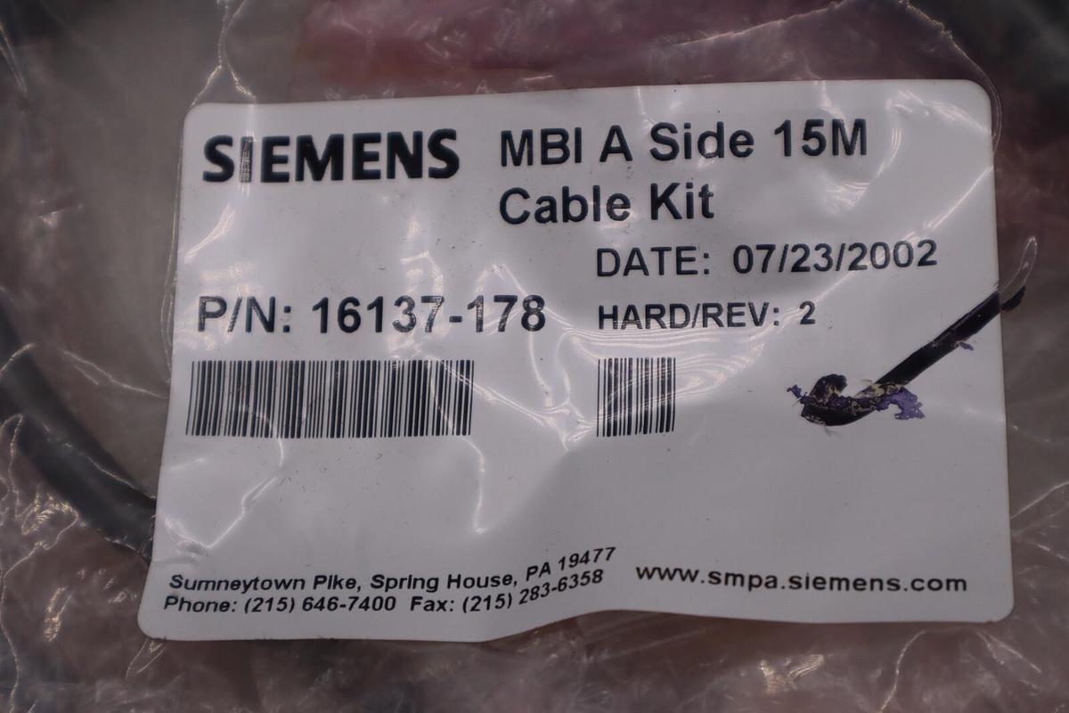 NEW Siemens 16137-178 MBI A Side 15M Cable Kit STOCK 5681A