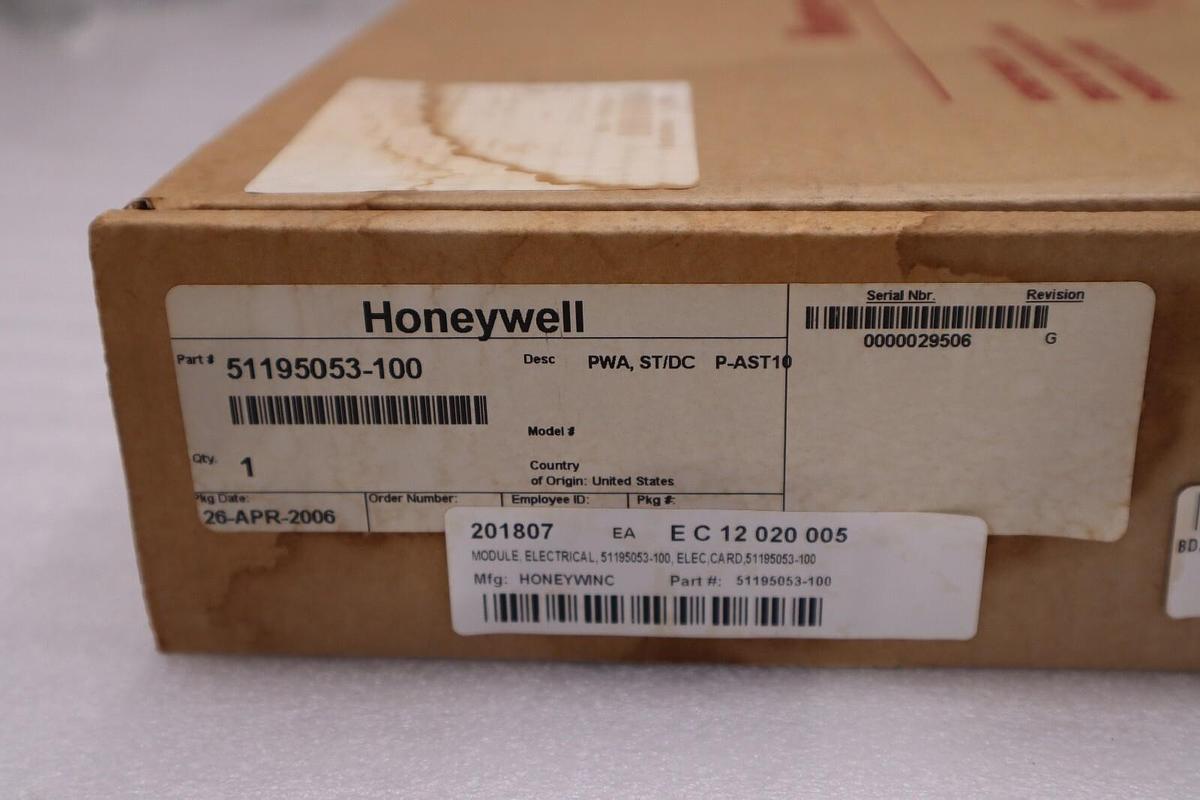 Used NEW HONEYWELL MEASUREX 51195053-100 REV. G (ST/DC) STOCK G311