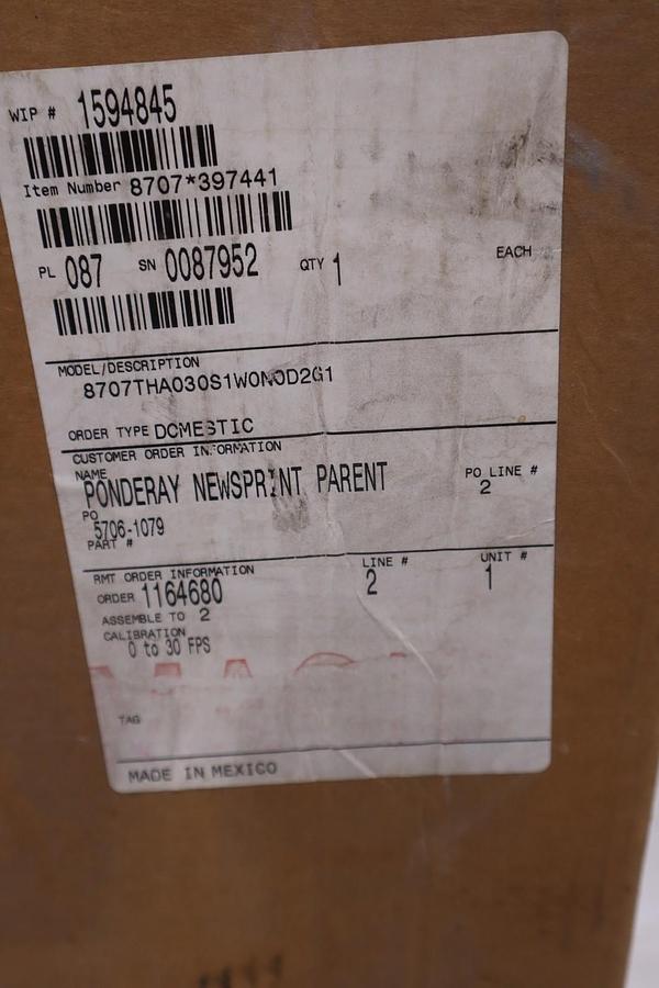 Used Rosemount 8705THA030S1W0N0D2G1 Magnetic Flowtube 8” 150 NEW WITH BOX STOCK GF516