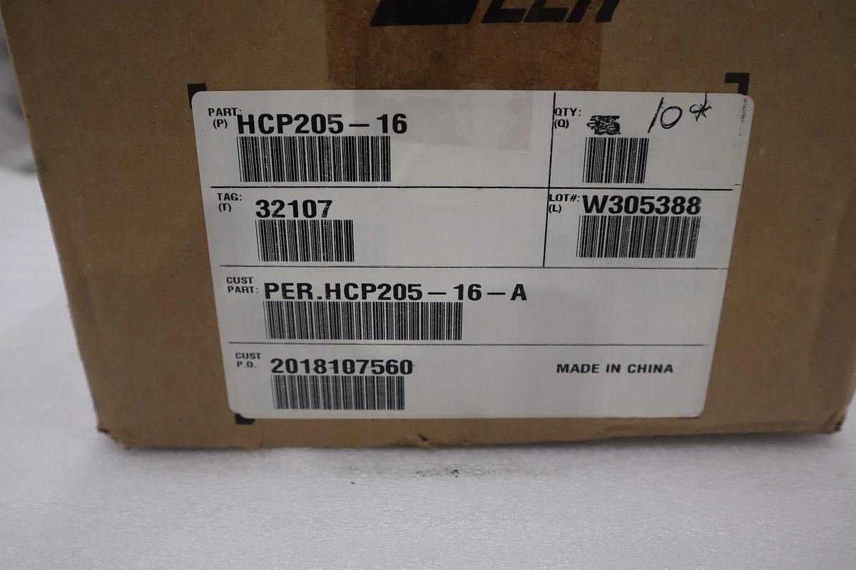 Used BOX OF 10 - PEER HCP205-16 1" Pillow Blocks Cast Iron Mounted Bearing STOCK 810D