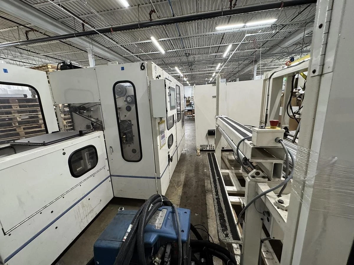 Used 42" WIDE ELSNER ENR-1000 AUTOMATIC REWINDER FOR NONWOVEN WIPES 10" REWIND DIA.
