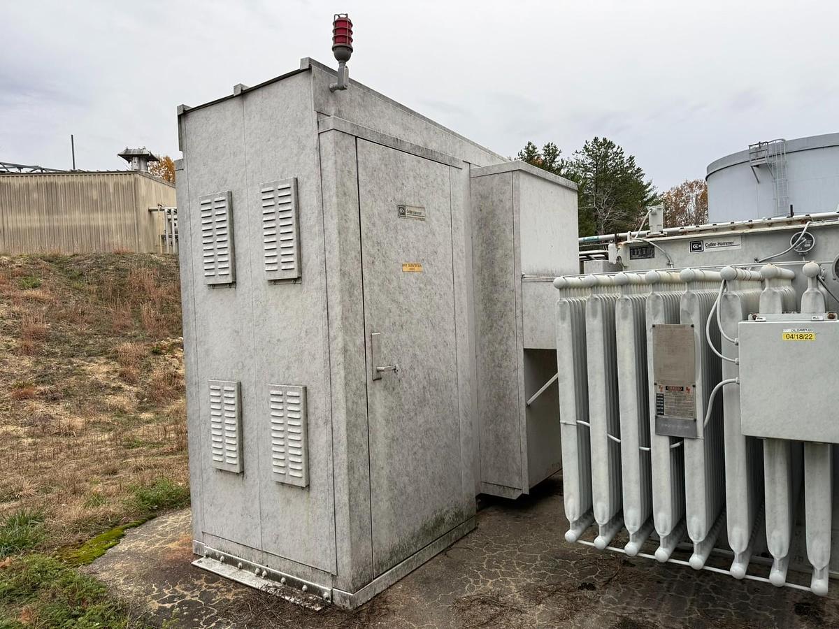 Used CUTLER HAMMER 2500 kVA HV 13.8kV–600Y/346V Substation Transformer W/ Switchgear